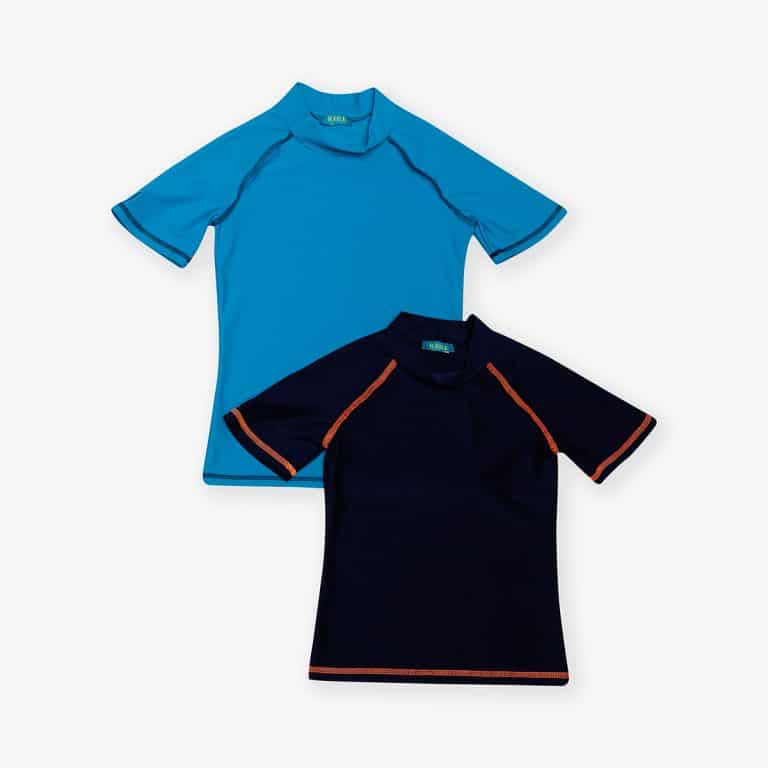 Δύο παιδικά μπλουζάκια σε μπλε και μαύρο χρώμα για αγόρι